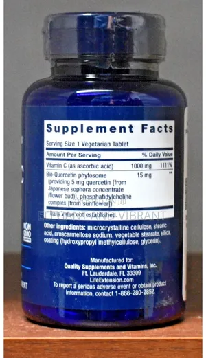 Vitamin C, Bio-quercetin Phytosome 60 Tab, Immune Support