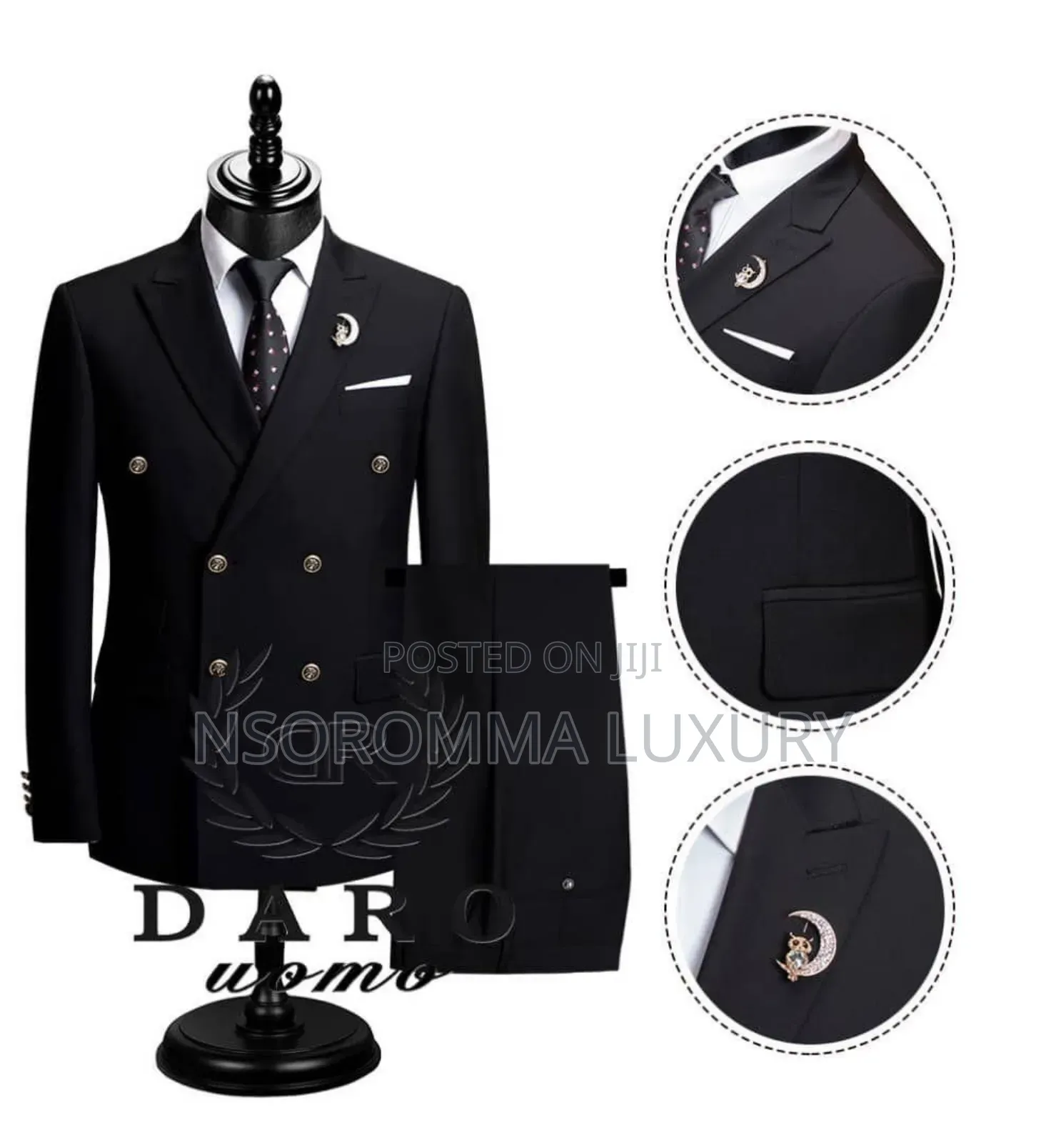 Double Breasted Executive Suit for Men