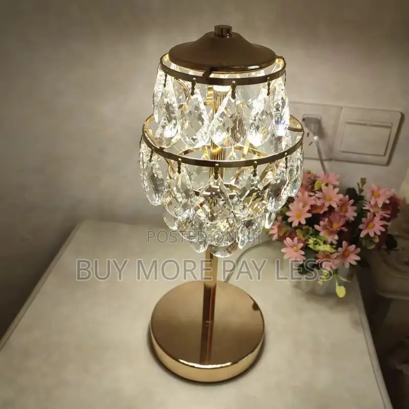 Table Lamps / Bedside Lamp Gold Crystal