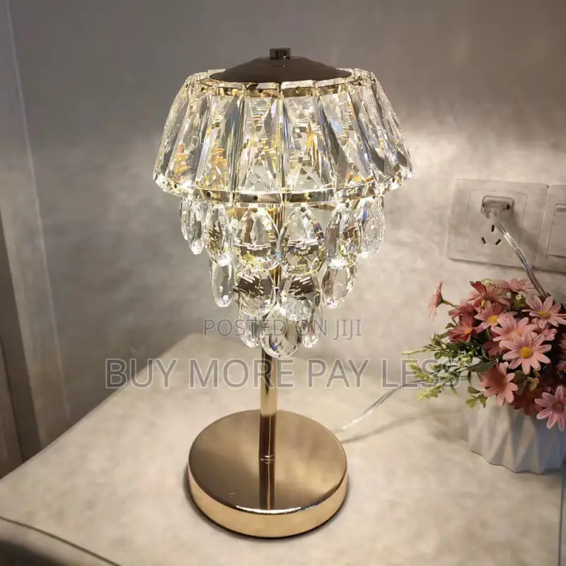 Table Lamps / Bedside Lamp Gold Crystal
