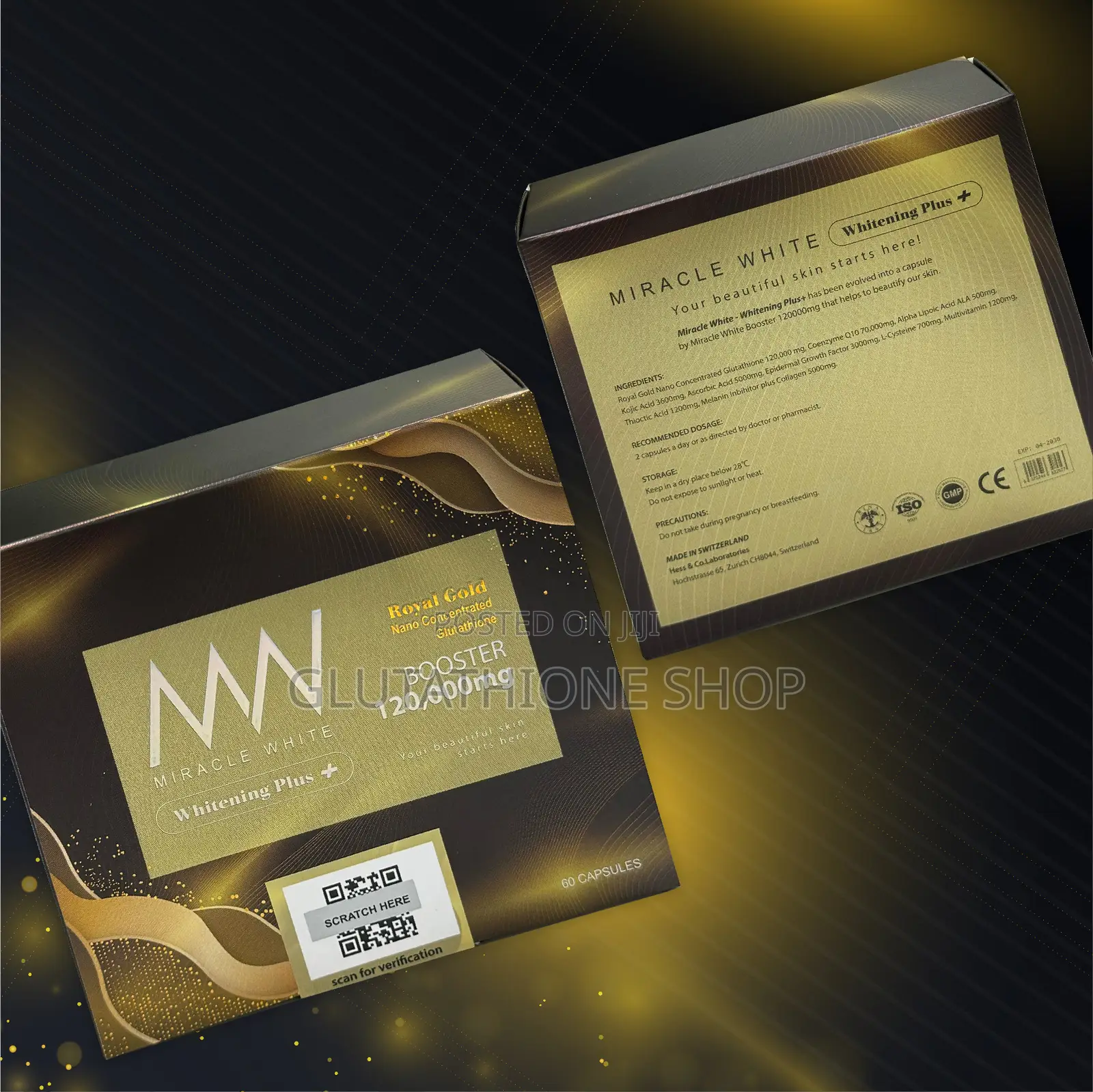Miracle White Royal Gold Booster 120,000mg Whitening Plus+