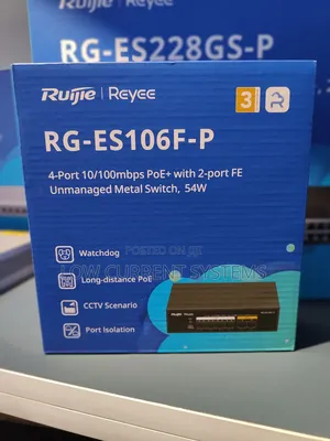 Photo - Ruijie Poe+ Switch 4 Port 54w Long Distance Network