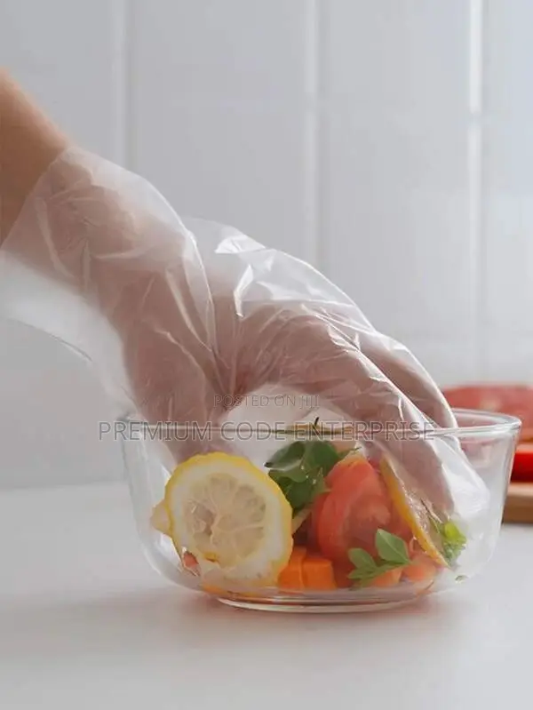 Disposable Food Polythene Gloves, 100pcs Pack