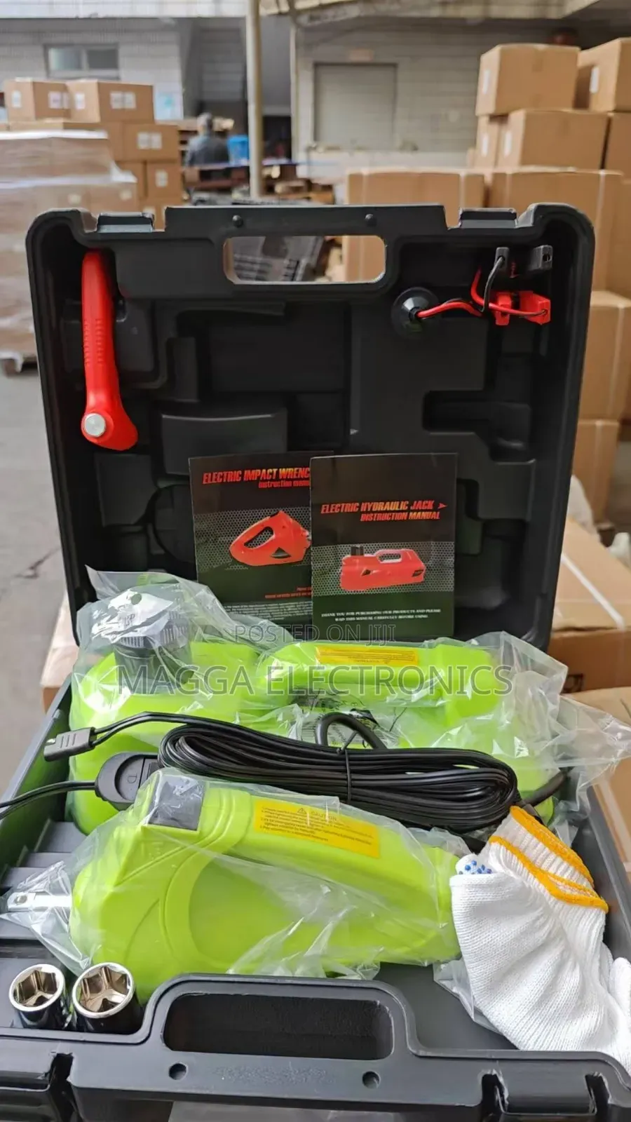 Electric Car Jack and Wrench Set