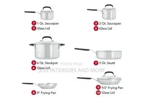Kitchenaid 10-Piece Stainless Steel Cookware Set