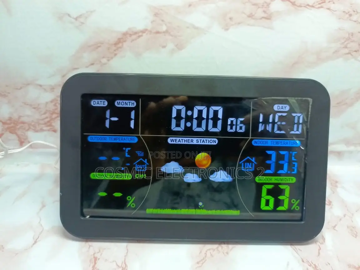 433 MHZ Wireless Weather Station Clock