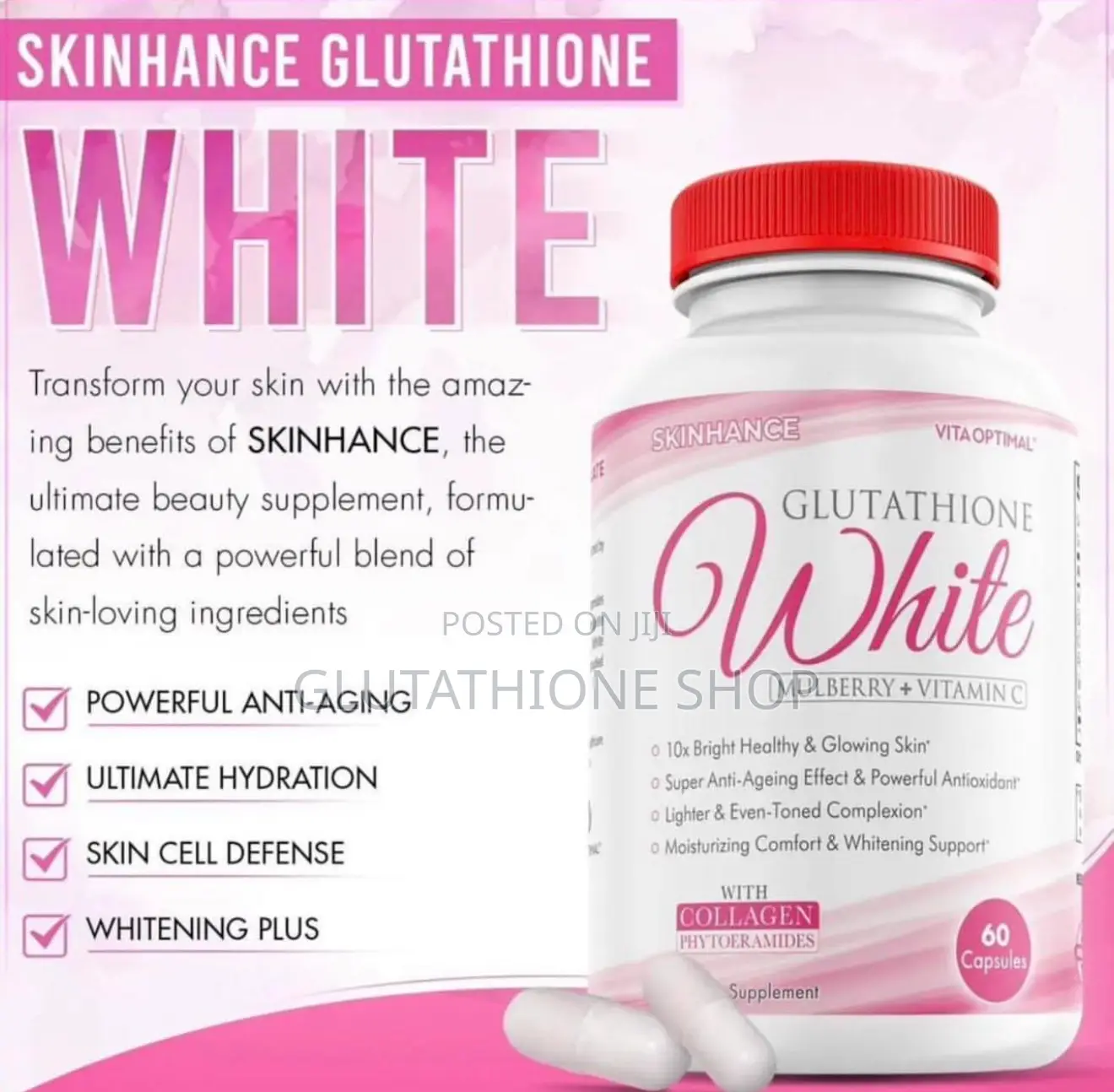 Skinhance Vitaoptimal Glutathione White X 60 Capsules