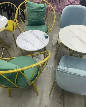 Dining Table With 2 Metal Chairs