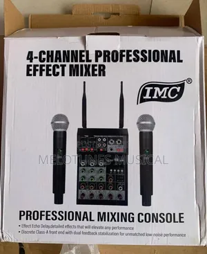 4-Channel Professional Effect Mixer and Twi Microphone