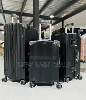 Jony Rosegold 3set Aluminum Purely Locks Trunk Suitcase.