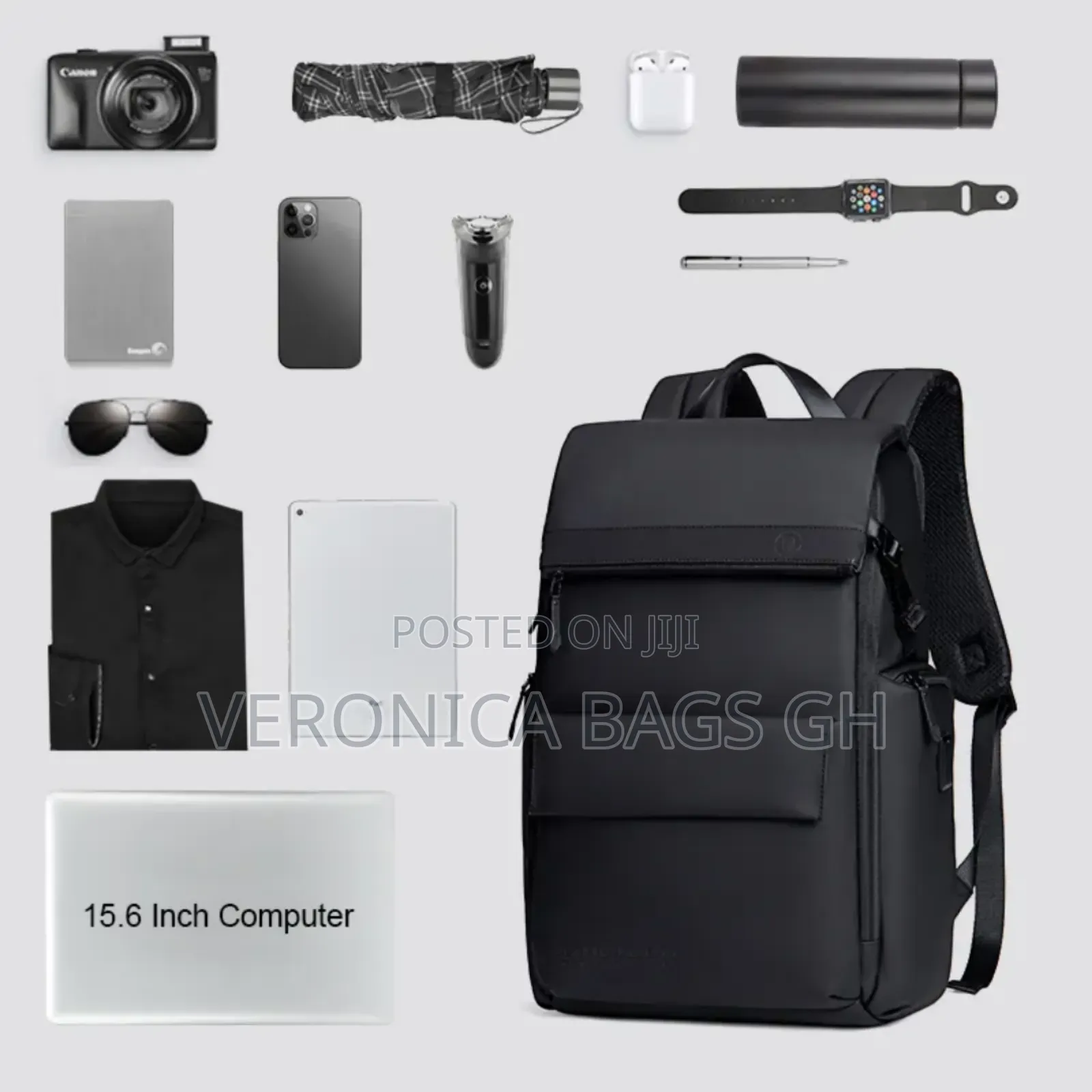 Potable Leather Backpack for 15 Inches Laptop Waterproof
