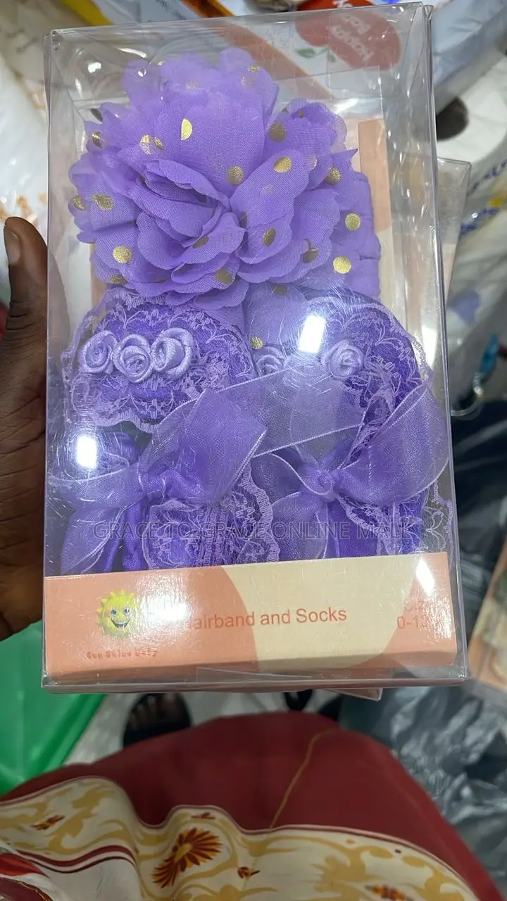 Baby Shoe Socks And Hair Band