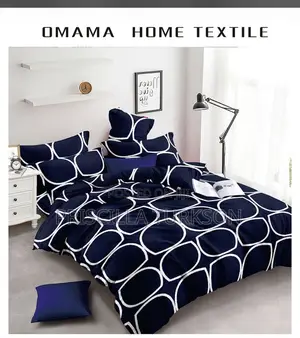 Deep Blue Bedsheet With Pillow Cases