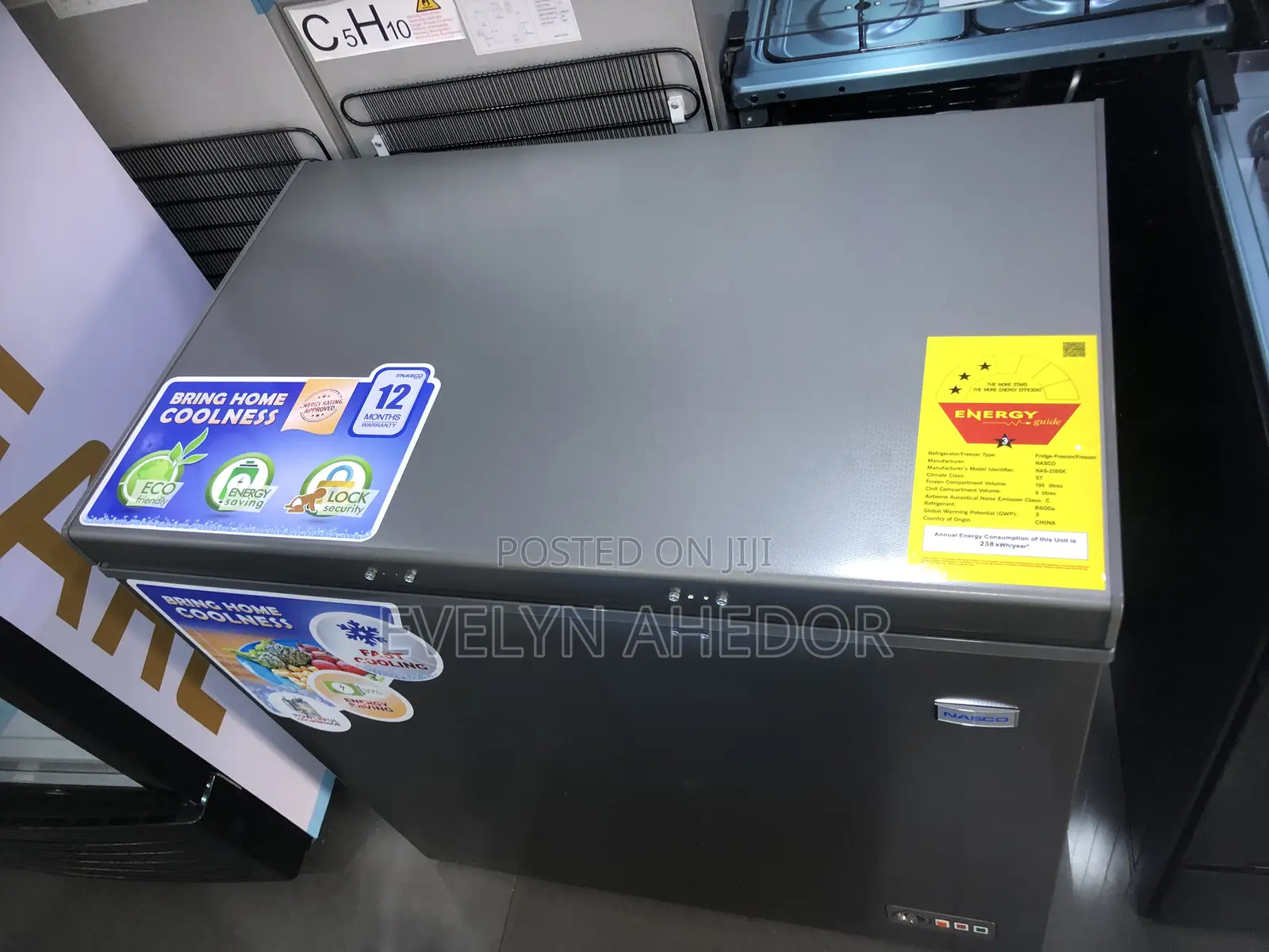 3 Stars Nasco Chest Freezer 195 Liters Brand New for Sale