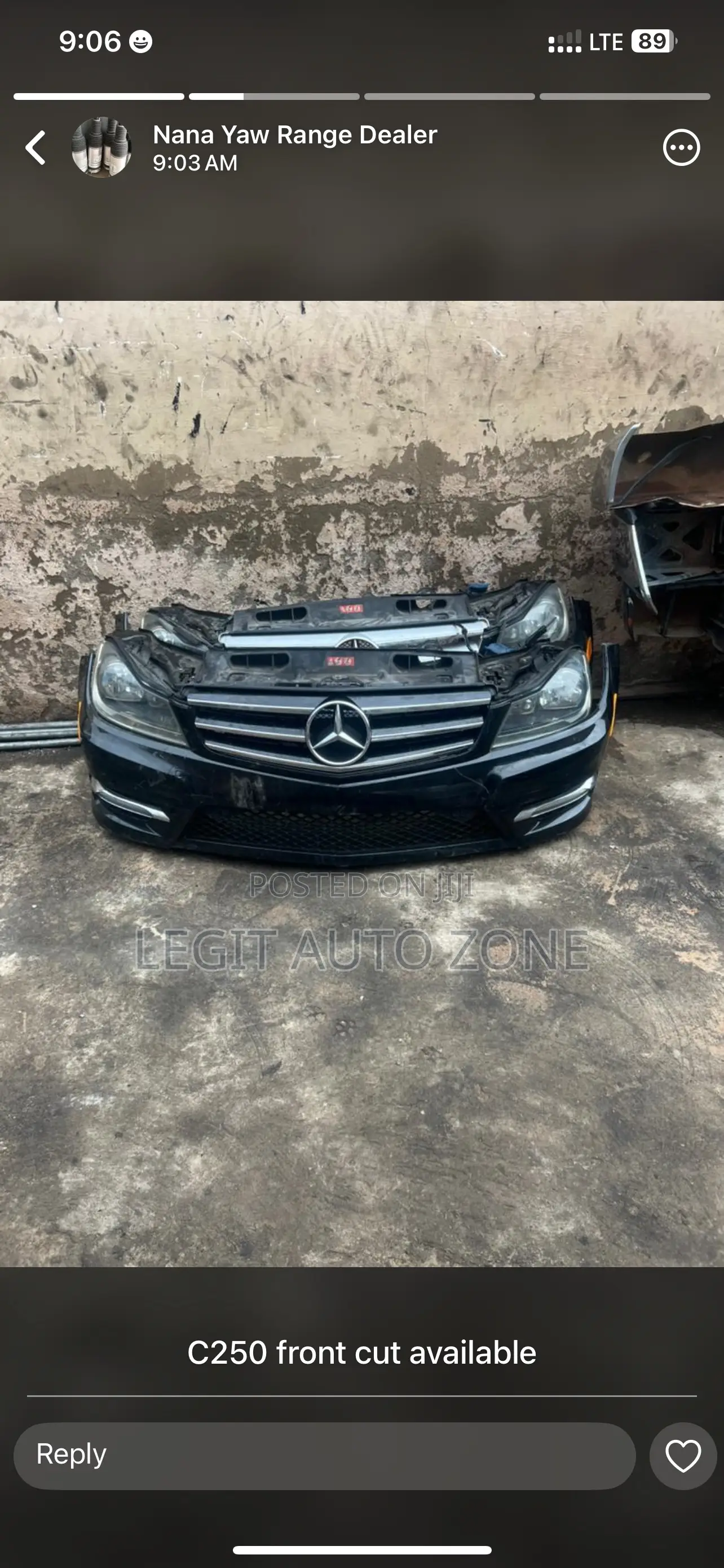 Mercedes Benz C250/W204 Front Cut Available