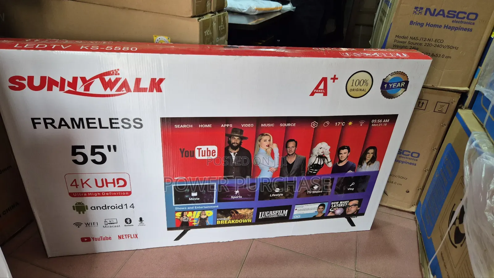 Gravishing Sunnywalk 55inches Led Television Ks-5580