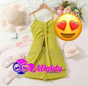 Girls 2pcs Casual Solid Spaghetti Strap 9yrs