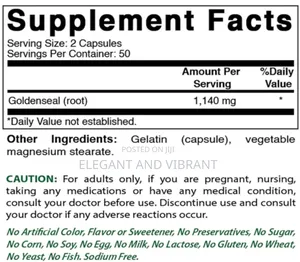 Goldenseal Root Supplement 570mg