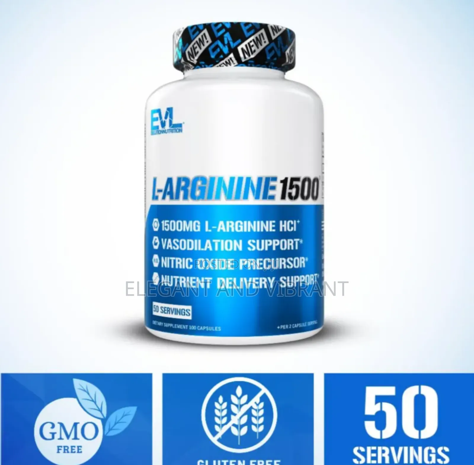 Nitric Oxide Booster L-Arginine Supplement - High Potency