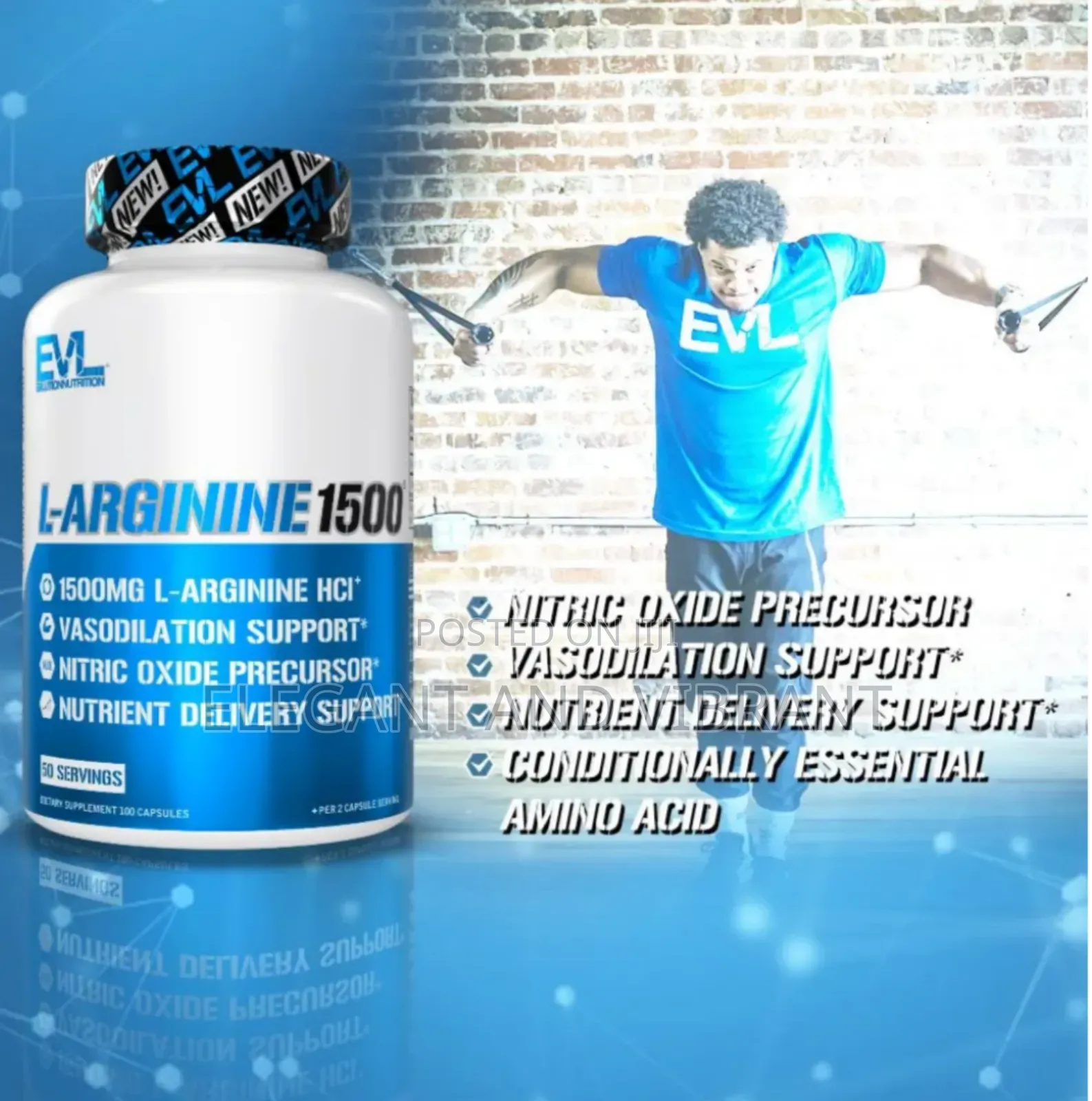 Nitric Oxide Booster L-Arginine Supplement - High Potency