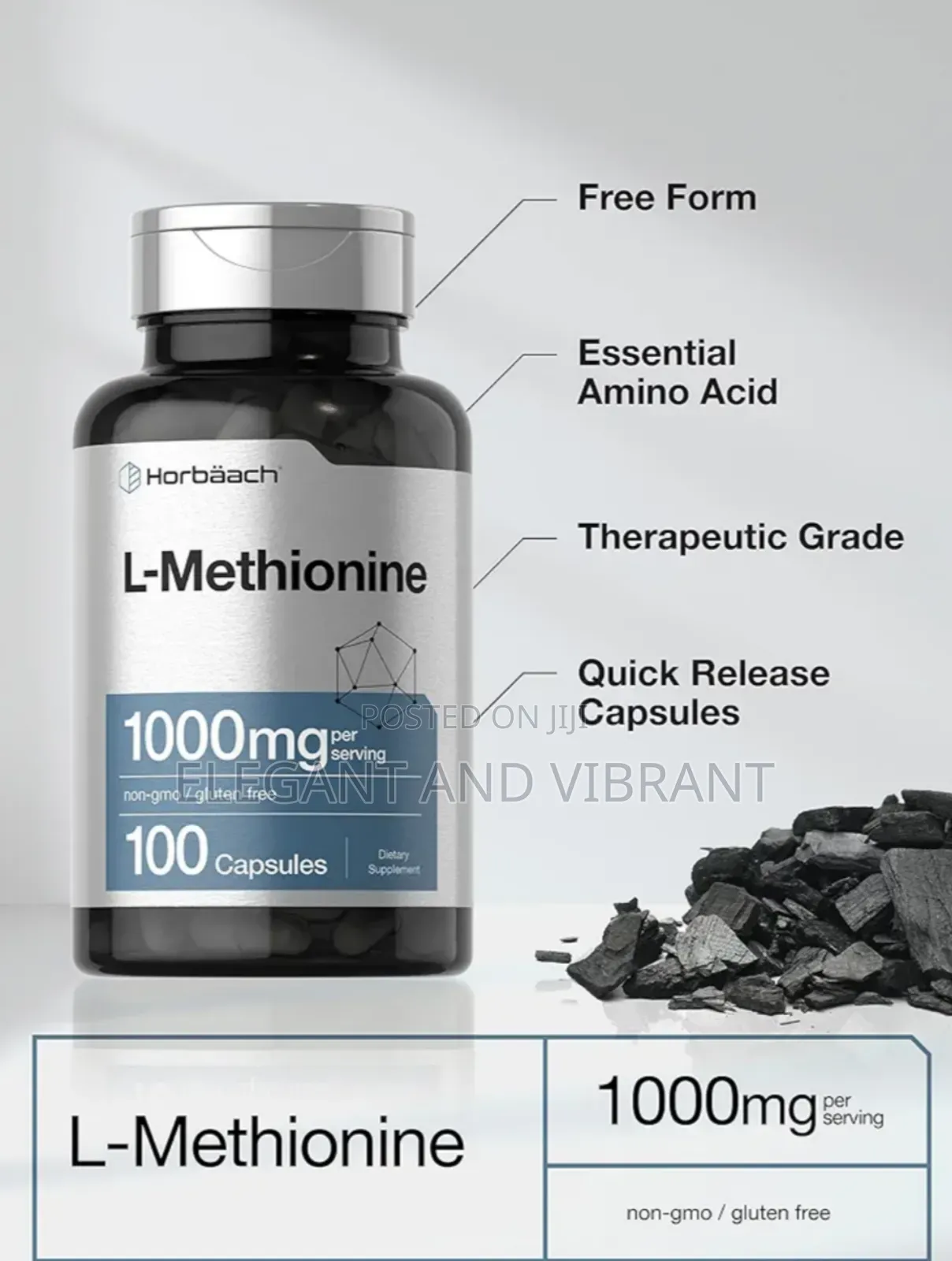 L-methionine 1000mg | 100 Capsules