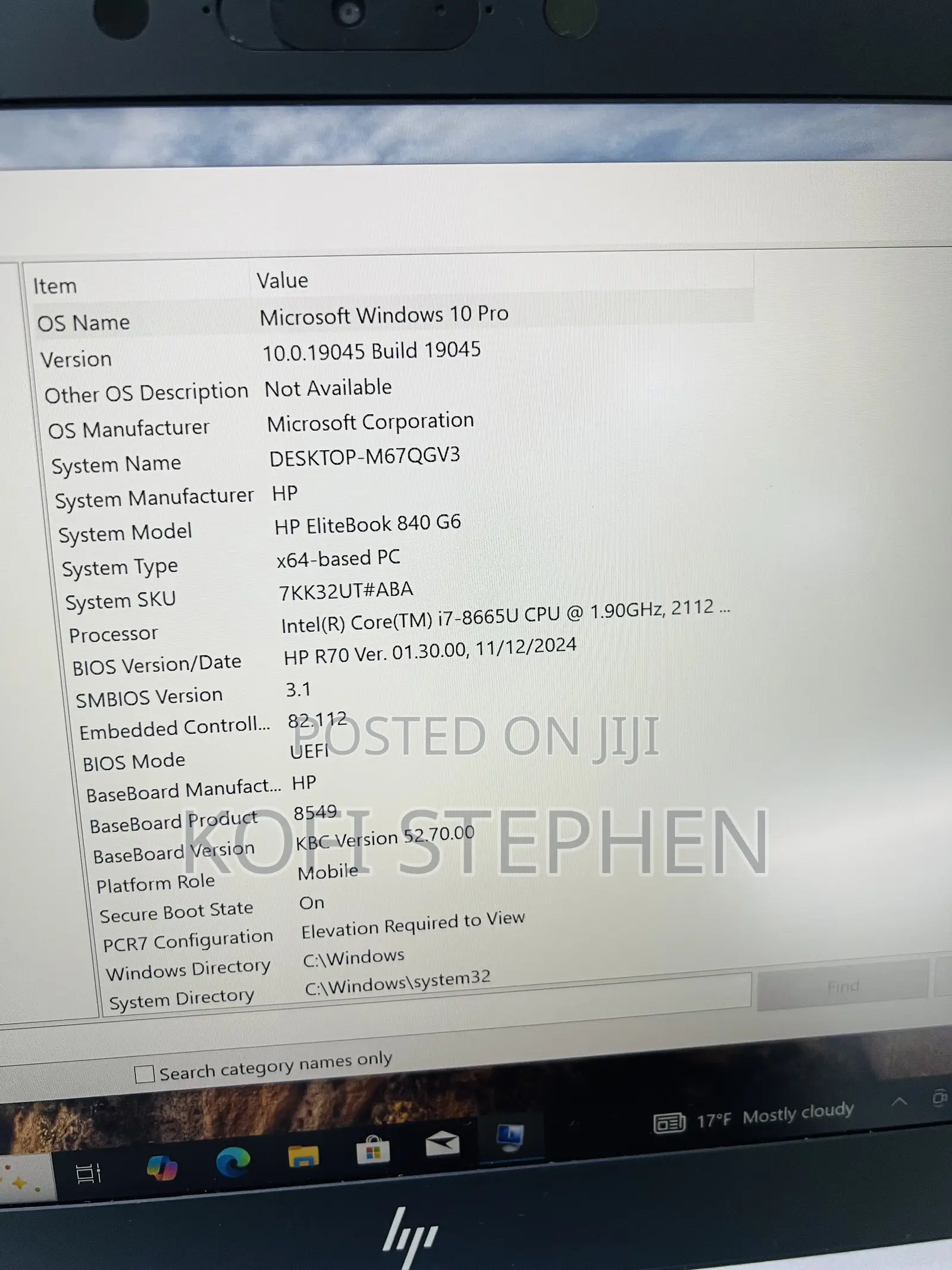 Laptop HP EliteBook 840 G6 16GB Intel Core I7 SSD 256GB