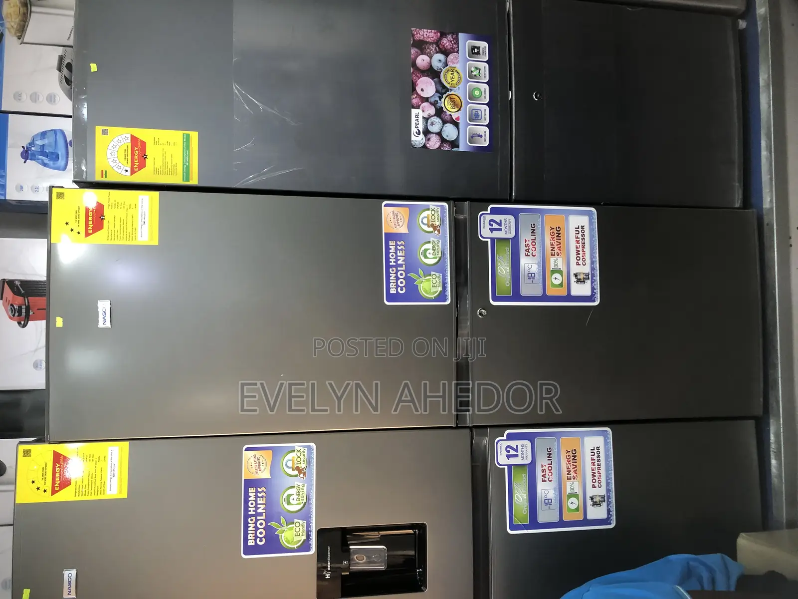 Energy Guide Nasco Double Door Fridge 262 Liters for Sale