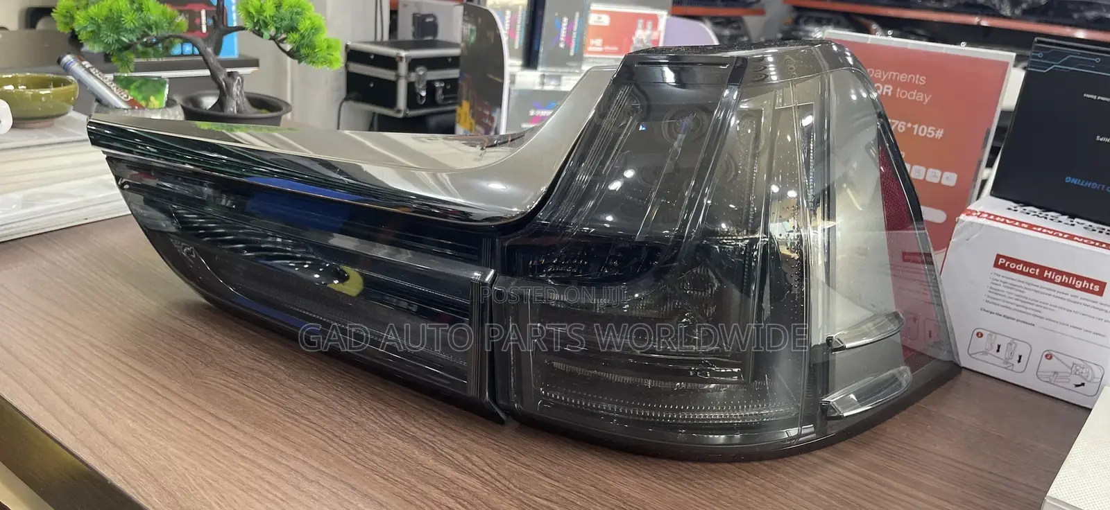 Lexus Lx570 Smoke Black Led Tail Lights 2016-2021
