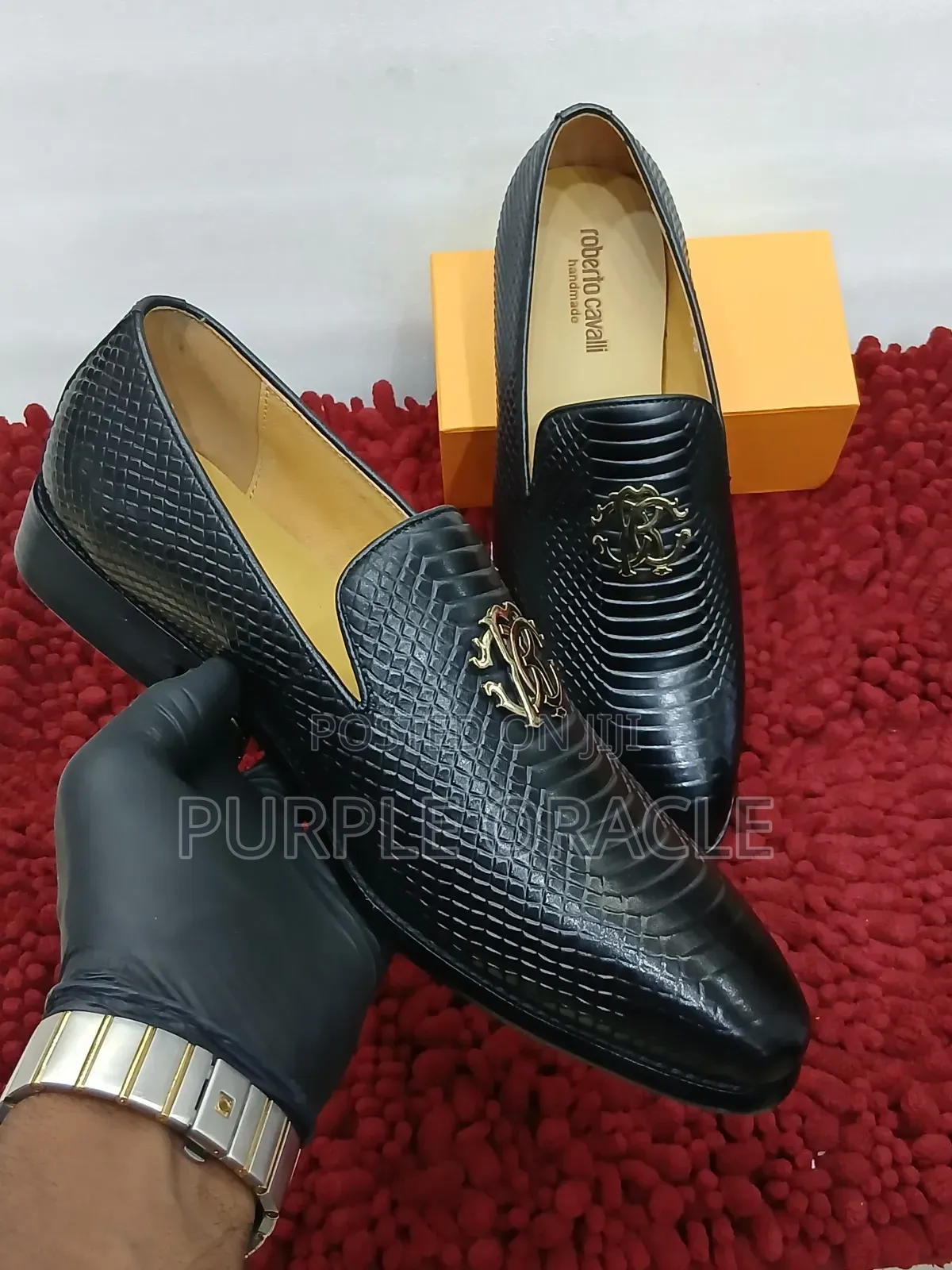 Roberto Cavalli Leather Men's Loafers