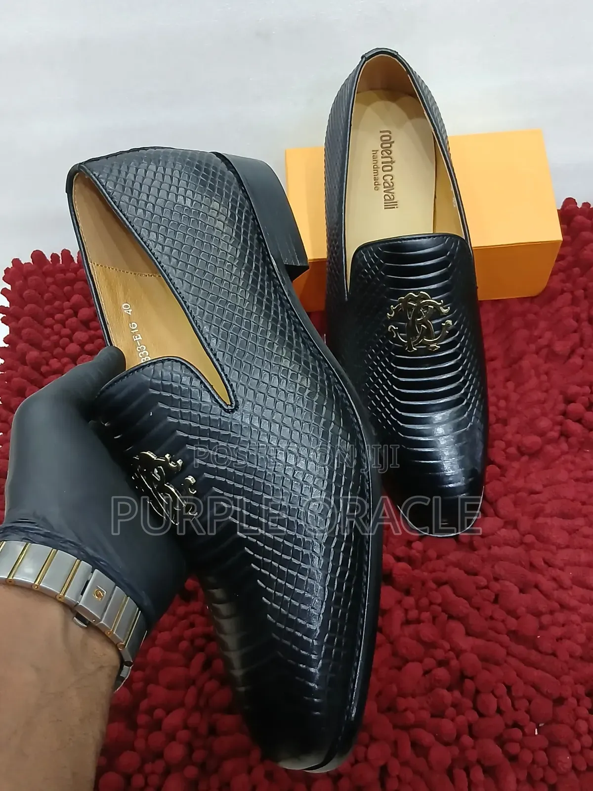 Roberto Cavalli Leather Men's Loafers