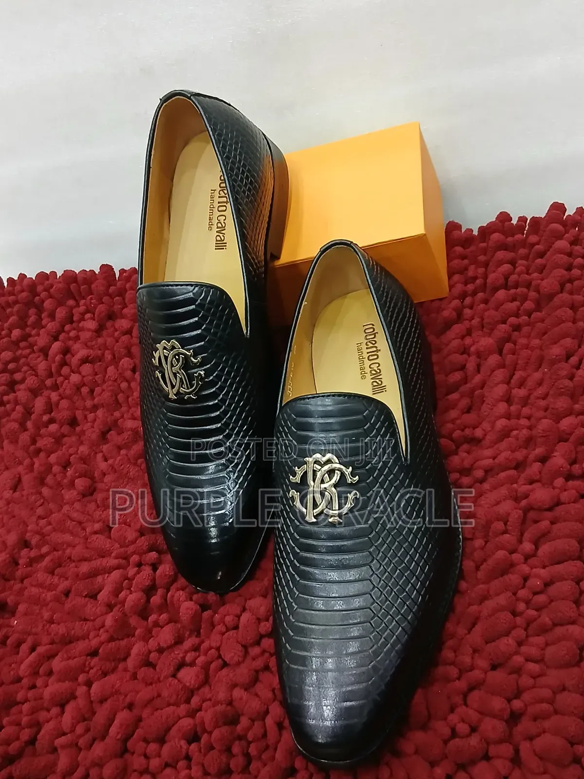 Roberto Cavalli Leather Men's Loafers