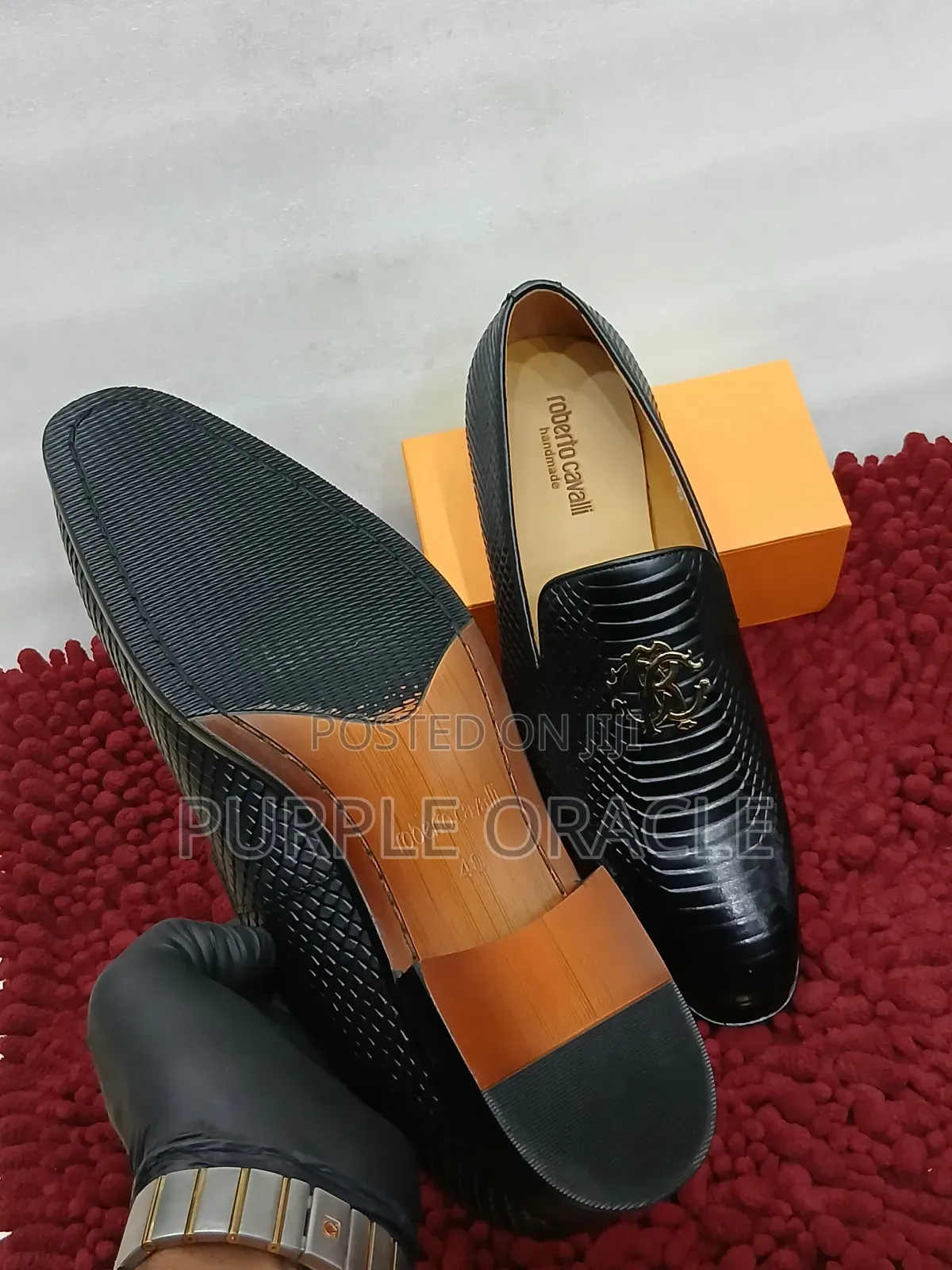 Roberto Cavalli Leather Men's Loafers