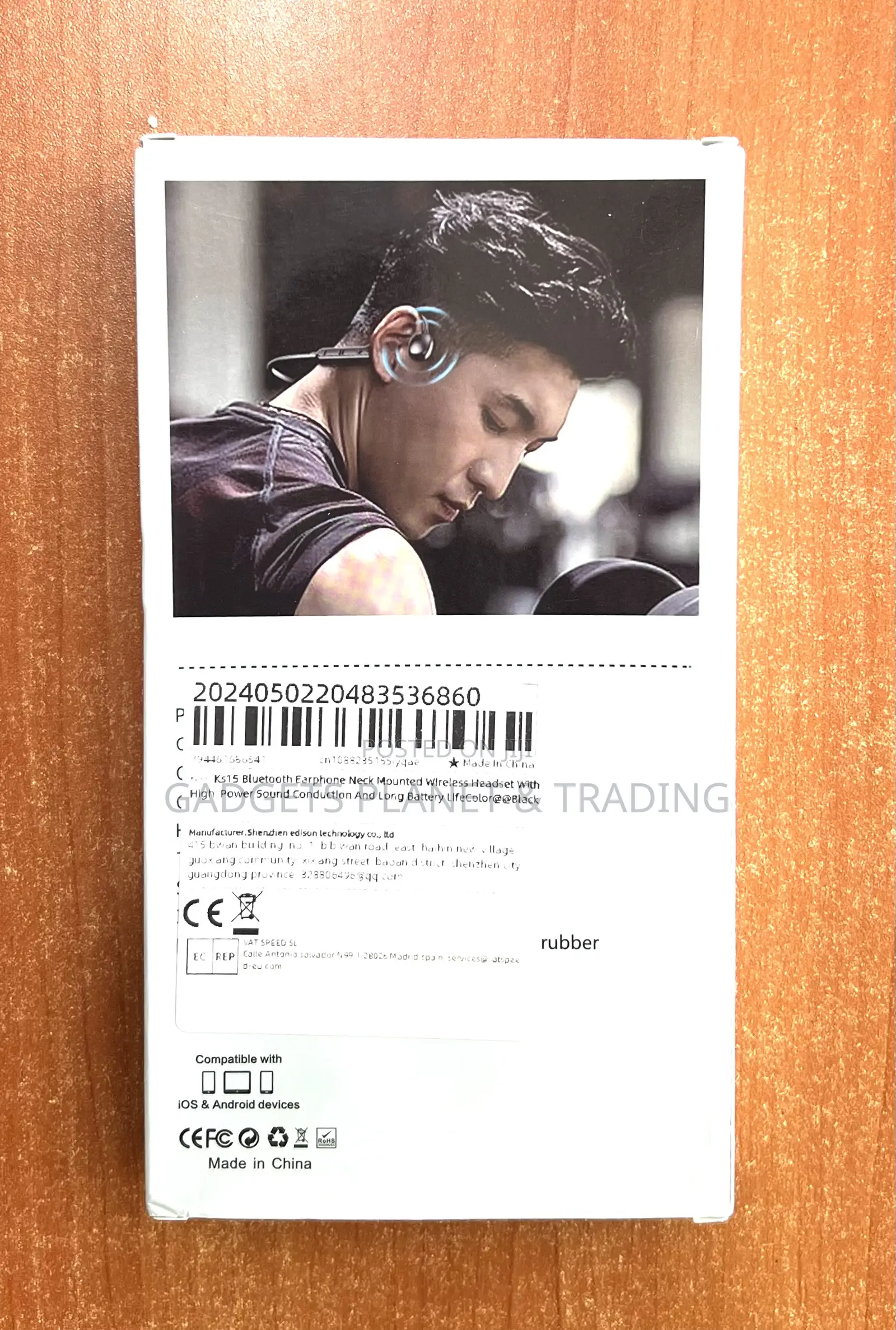 Ks15 Wireless Bluetooth Necklace Bone Conduction Earphone