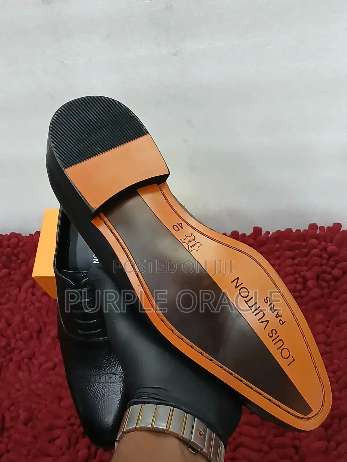 Louis Vuitton Black Leather Shoes.