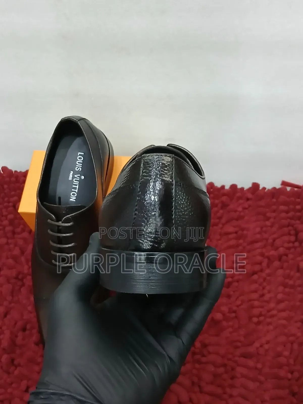 Louis Vuitton Black Leather Shoes.