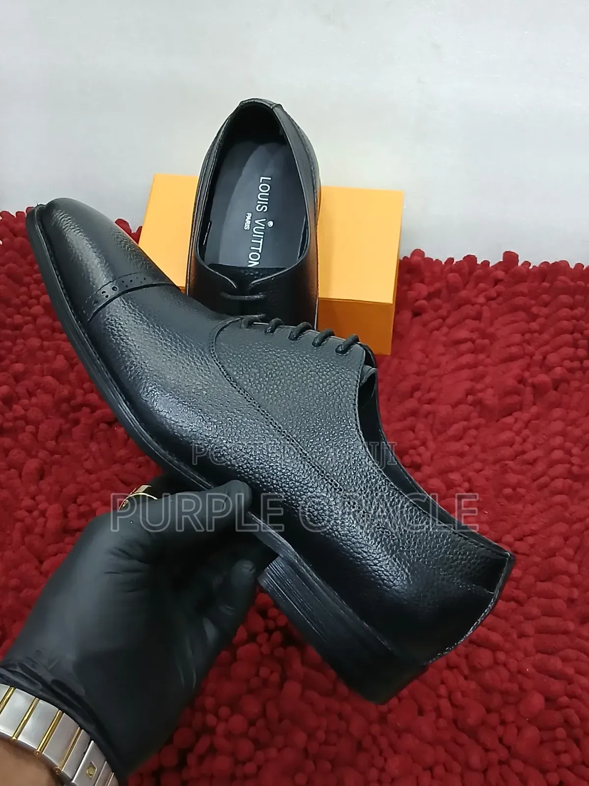 Louis Vuitton Black Leather Shoes.