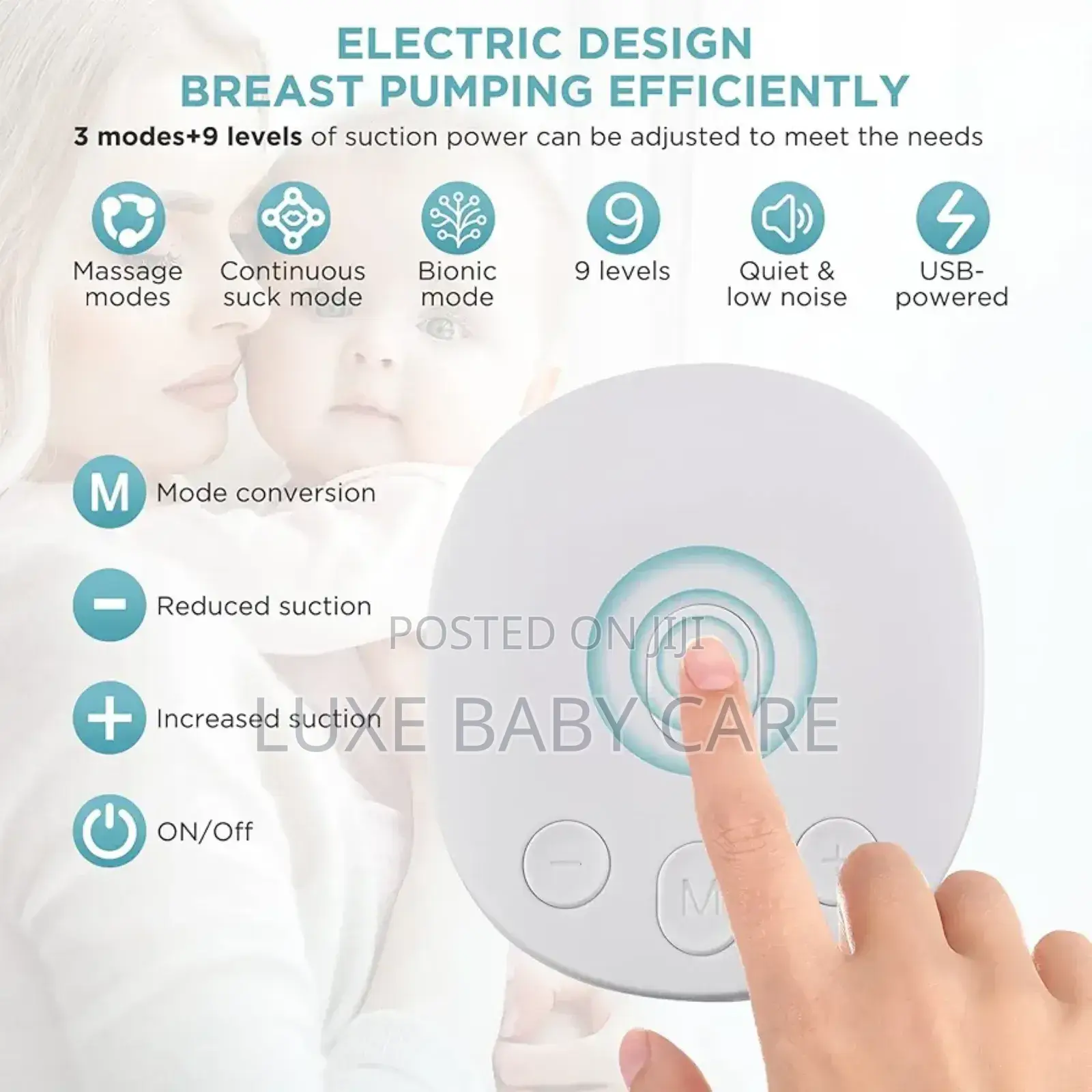 Breast Pump, Double Electric Breast Pump Anti-Overflow.