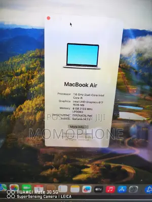 Laptop Apple MacBook Air 2019 8GB Intel Core i5 SSHD+SSD 256GB