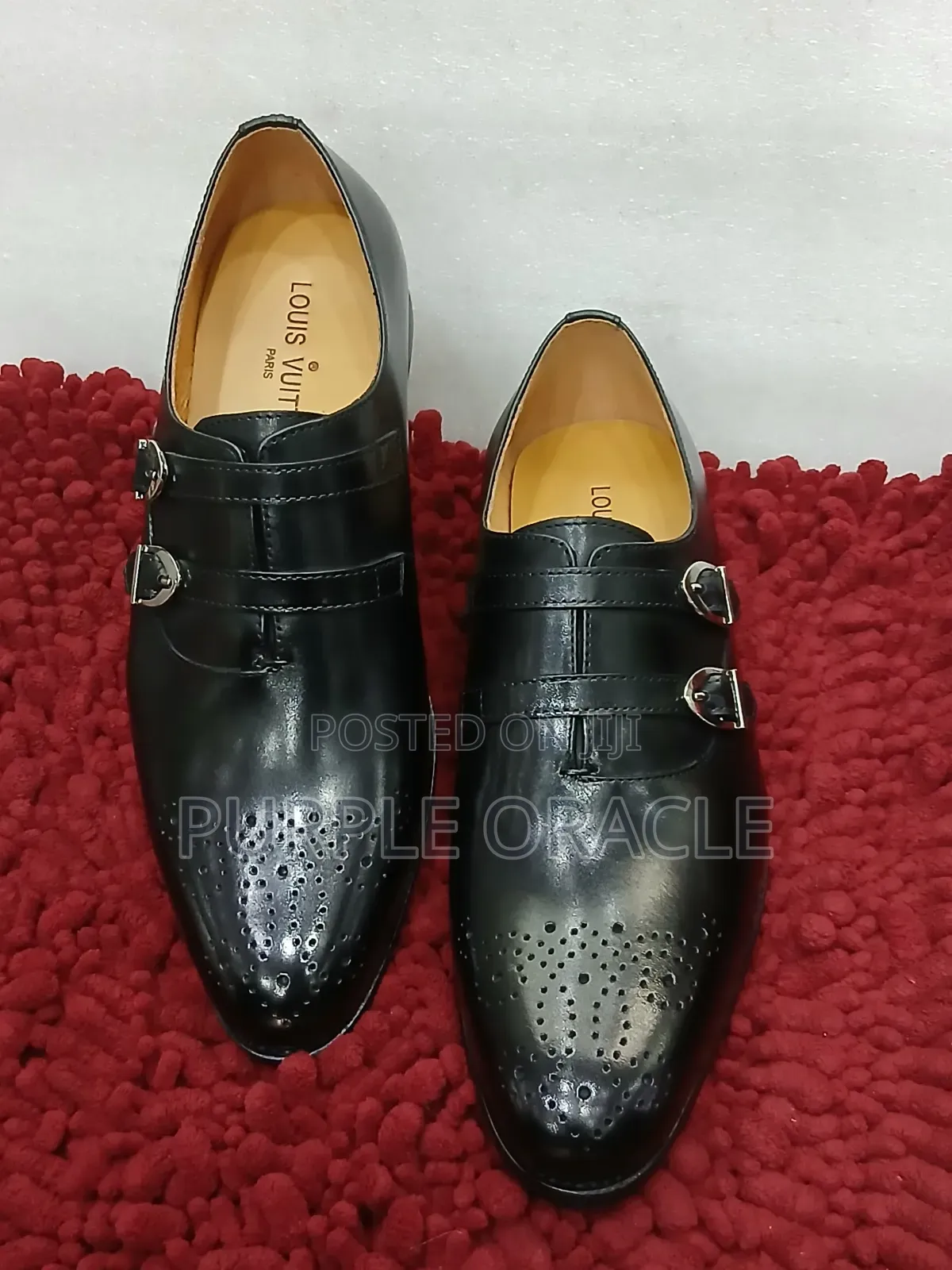 Louis Vuitton Double Monk Leather Formal Shoes