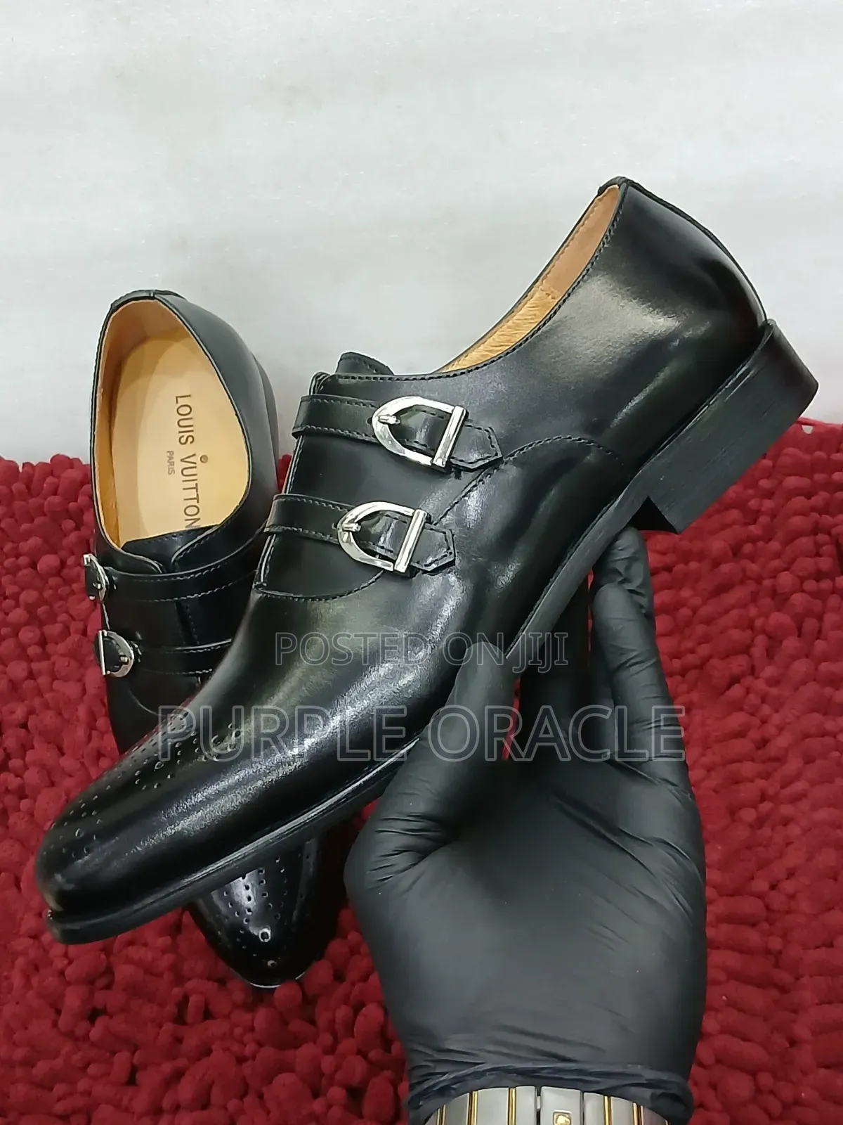 Louis Vuitton Double Monk Leather Formal Shoes