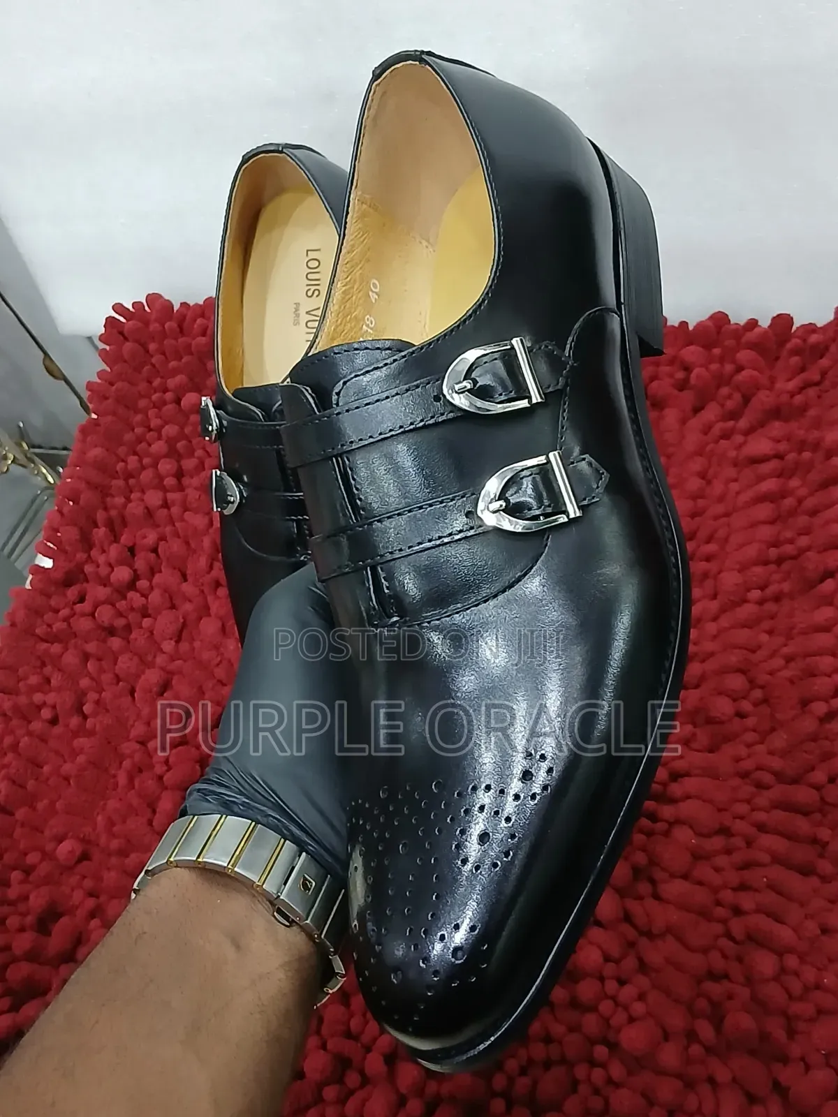 Louis Vuitton Double Monk Leather Formal Shoes