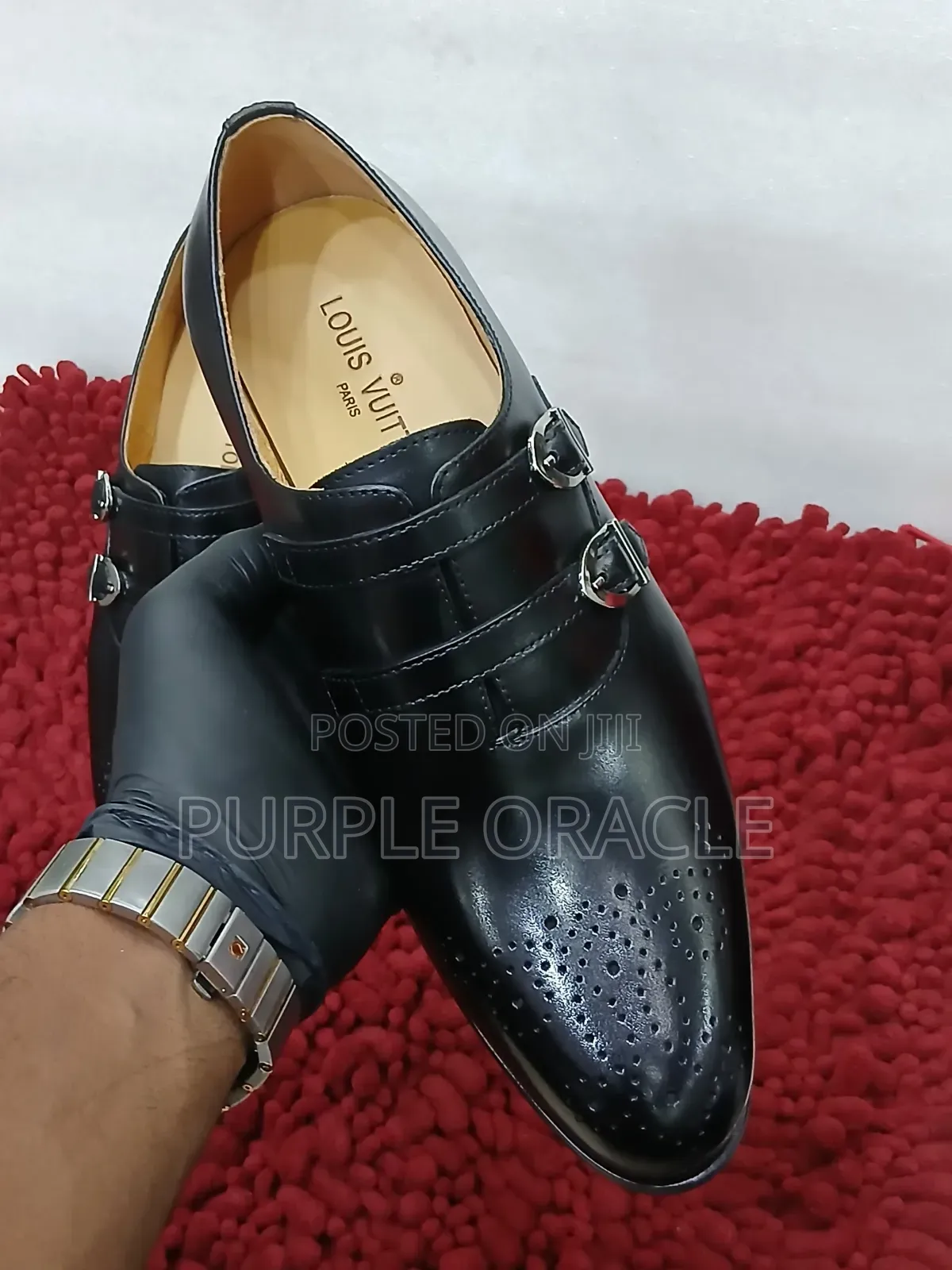 Louis Vuitton Double Monk Leather Formal Shoes