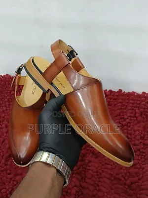 Classic Brown Louis Vuitton Men's Slip-on Sandals