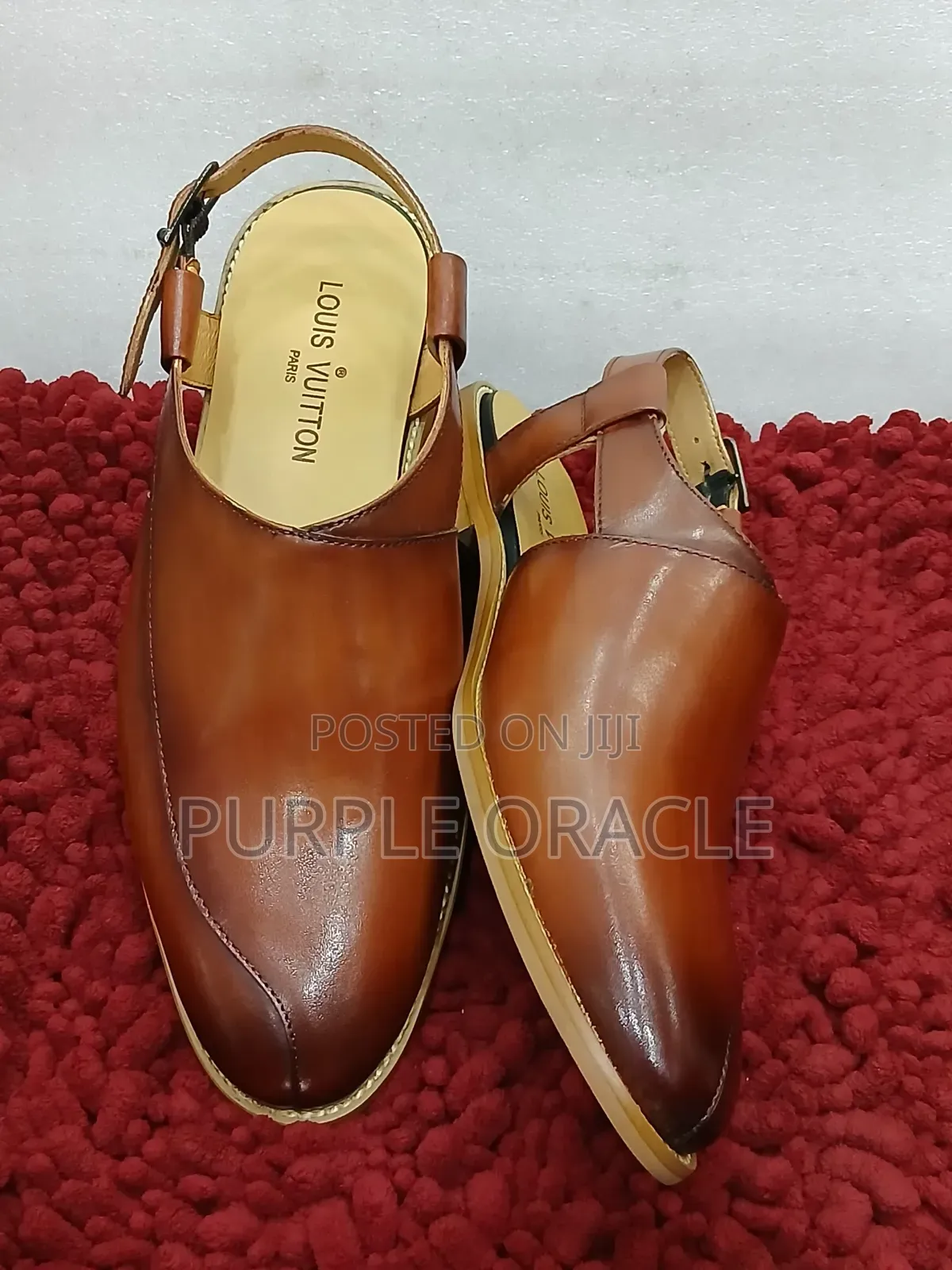 Classic Brown Louis Vuitton Men's Slip-on Sandals
