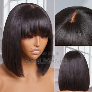 Closure Fringe Short Bob Human Hair
