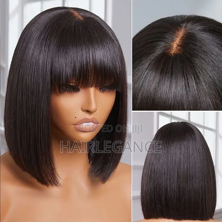 Closure Fringe Short Bob Human Hair