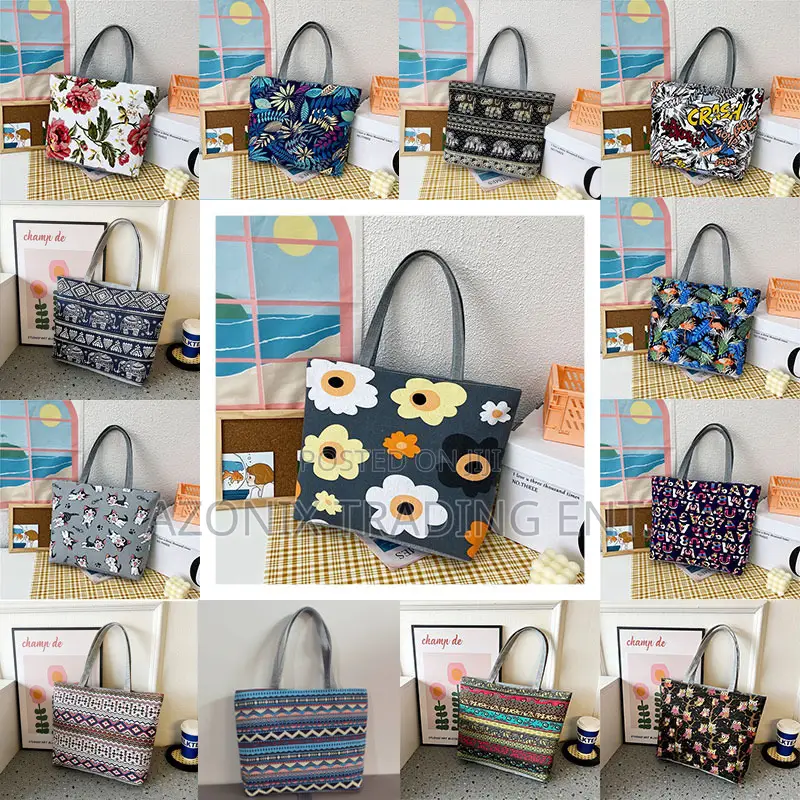 Canvas Pattern Women Tote Bags