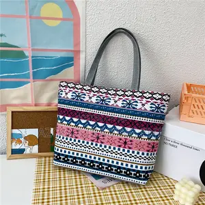 Canvas Pattern Women Tote Bags