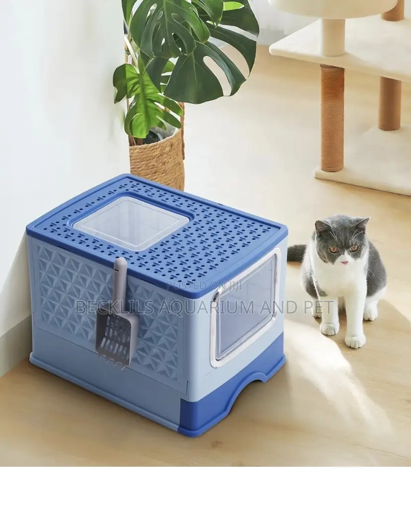 Potable Foldable Colorful Cat Litter Box