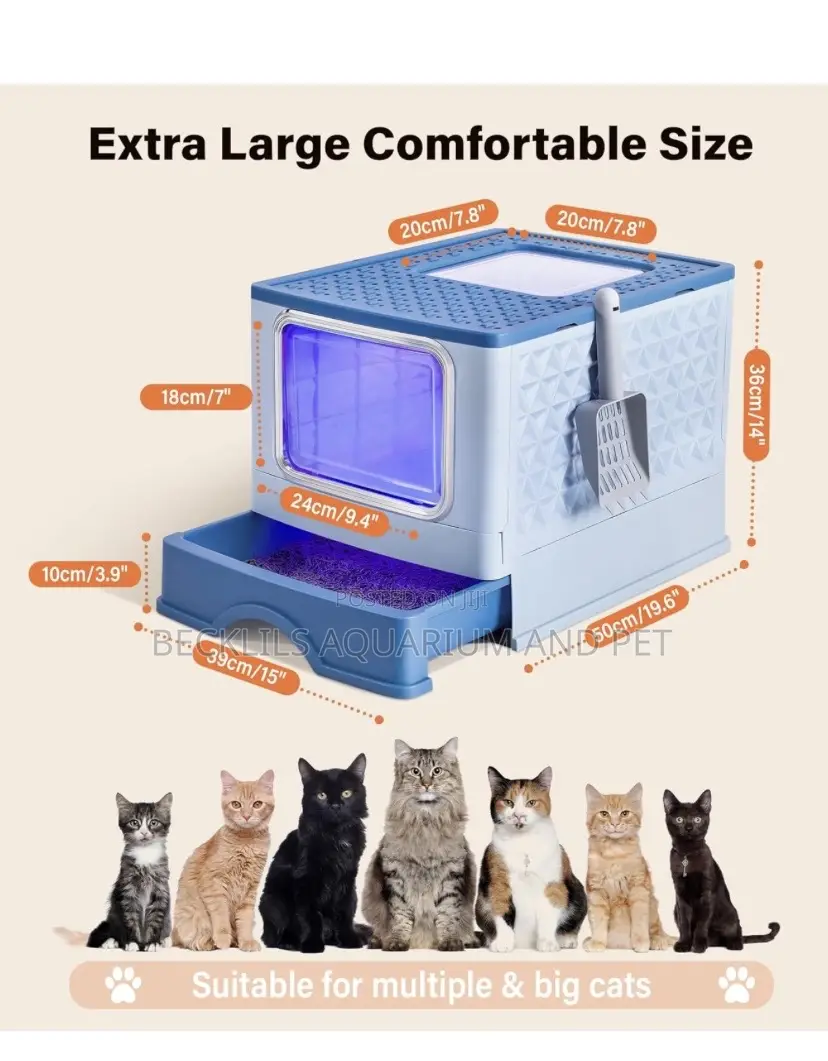 Potable Foldable Colorful Cat Litter Box
